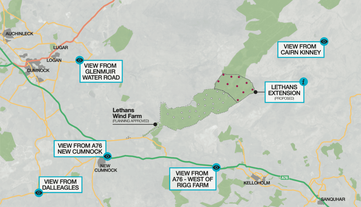 Lethans viewpoint map