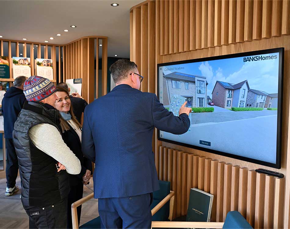 Visitors to Banks Homes' Cathedral Meadows development in West Rainton on its opening weekend