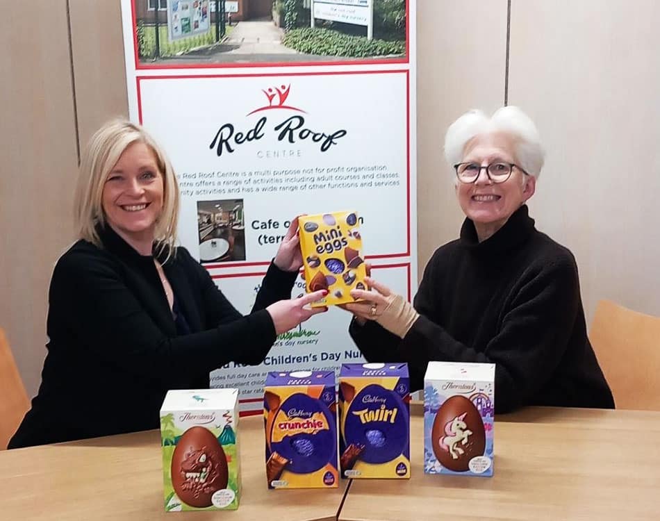 Tracy Carrington-Williams, manager at the Red Roof Centre, with Kate Culverhouse, community relations manager at the Banks Group