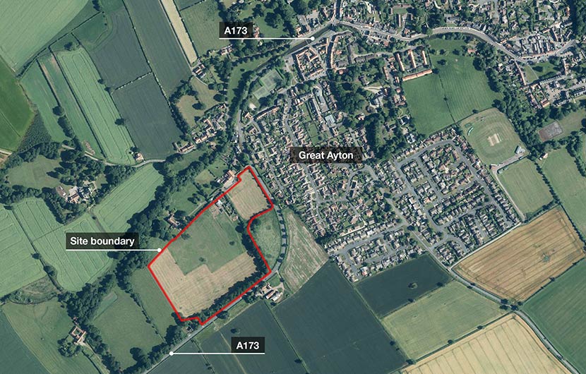 An outline masterplan for the proposed Great Ayton development site