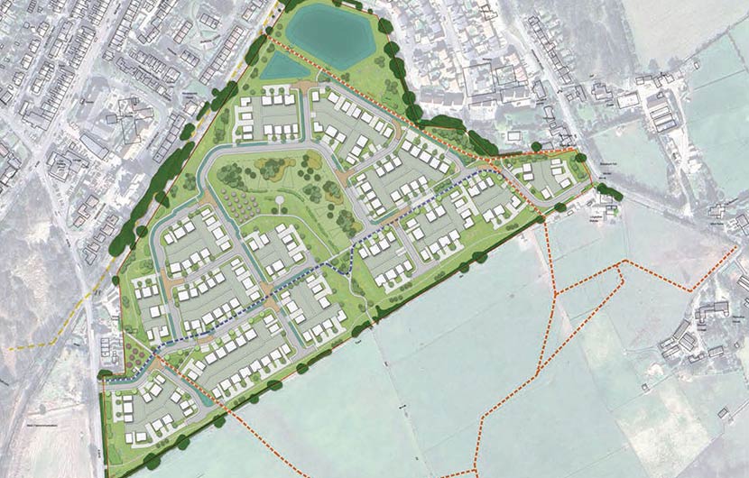 The draft site layout for of Banks Property's proposed Sunniside residential development