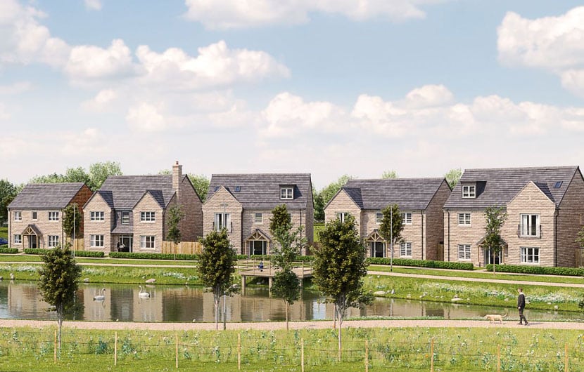A CGI of Banks Homes' Cottingwood residential development
