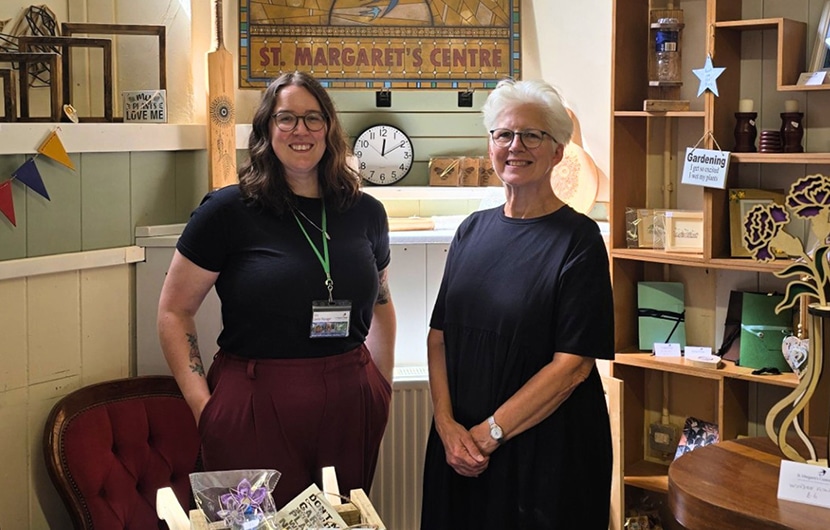 Lisa Harrison, Manager at the St Margaret’s Centre, with Kate Culverhouse, Community Relations Manager at the Banks Group
