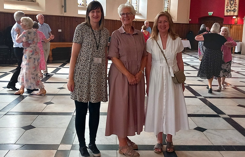 (from left) Charlotte Hutton of Ushaw Historic House, Chapels & Gardens, Kate Culverhouse of the Banks Group and Age UK County Durham volunteer Sue