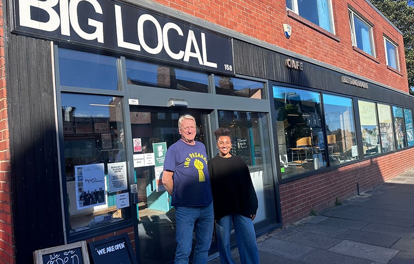 Colin Rutherford of the PeerTalk Charitable Foundation with Jamilah Hassan of the Banks Group