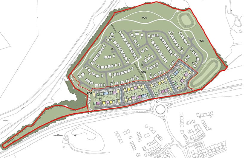 The outline masterplan for Banks Property's proposed South Seaham development