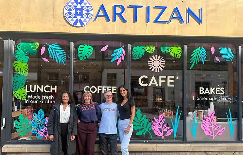 (from left) Jamilah Hassan of the Banks Group with Liz Cluderay, Edward Black and Georgina Steinsson of Artizan International