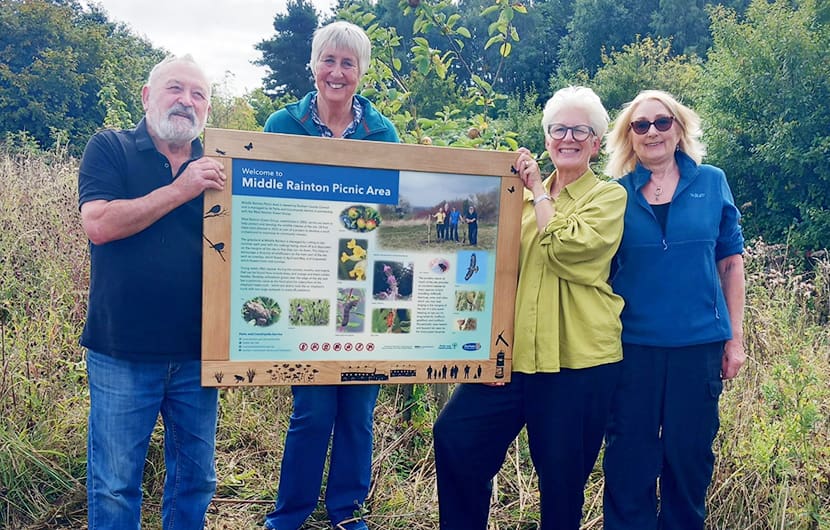 (from left) Les Stobbs and Annie Hastie of the West Rainton & Leamside Green Group, Kate Culverhouse of the Banks Group and Julie Stobbs of the West Rainton & Leamside Green Group